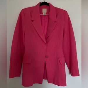 Women's Hot Pink Single-Button Blazer